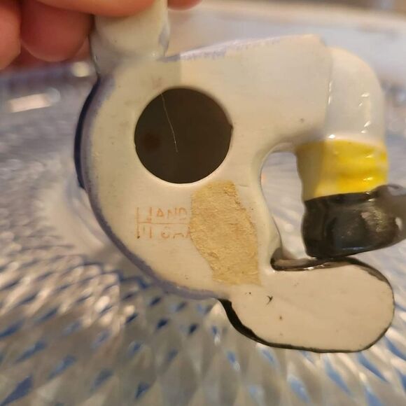 Vintage 1950's Anthropomorphic Pig Boy Handpainted Ceramic Figurine - Japan - Picture 7 of 11